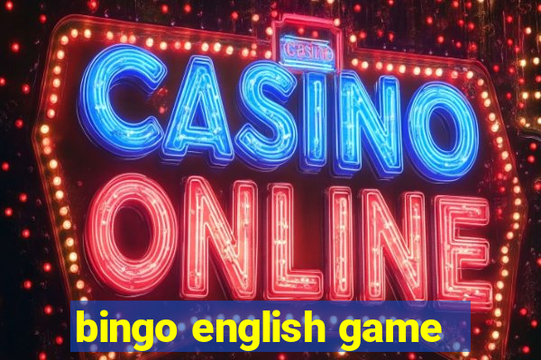 bingo english game