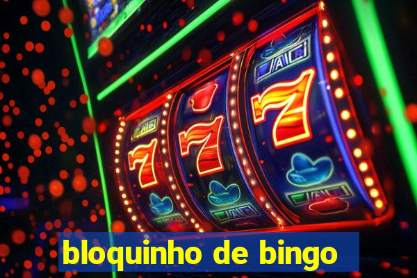 bloquinho de bingo