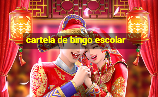 cartela de bingo escolar