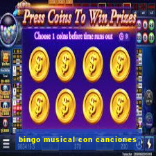 bingo musical con canciones