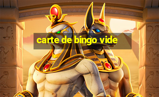 carte de bingo vide