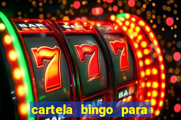 cartela bingo para cha de cozinha imprimir gratis