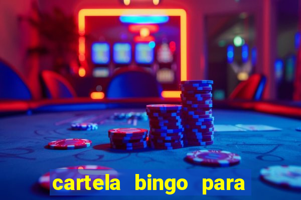 cartela bingo para cha de cozinha imprimir gratis