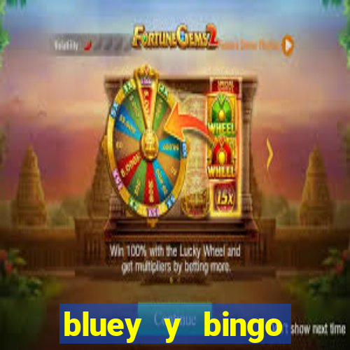 bluey y bingo bailando png