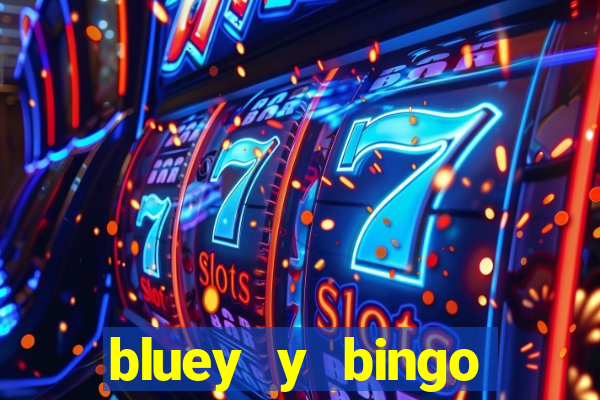 bluey y bingo bailando png