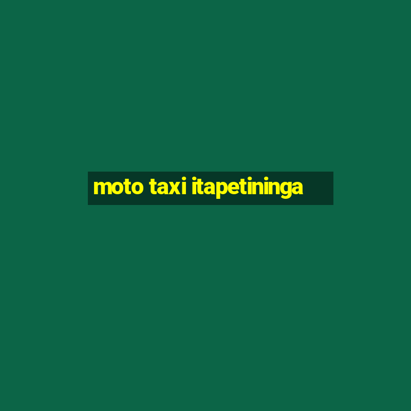 moto taxi itapetininga