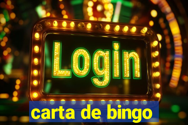 carta de bingo