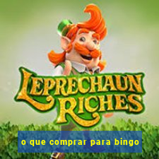 o que comprar para bingo