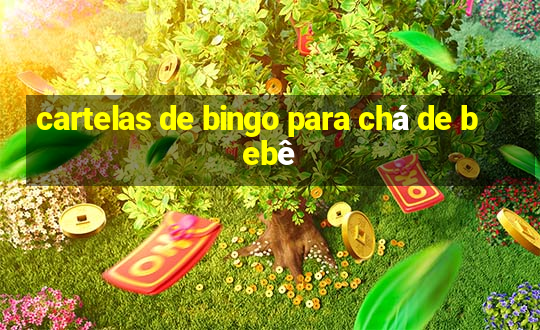 cartelas de bingo para chá de bebê