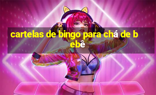 cartelas de bingo para chá de bebê