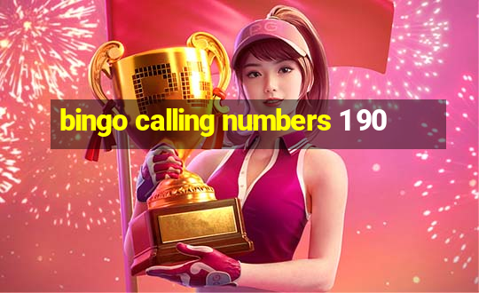 bingo calling numbers 1 90