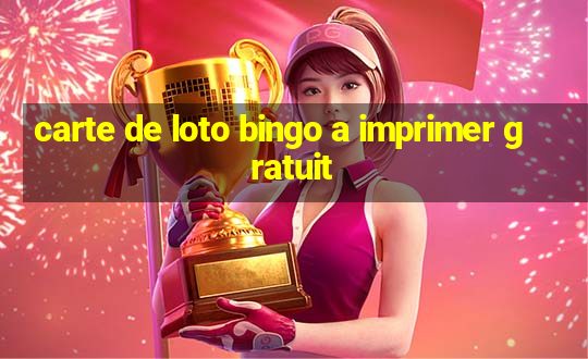 carte de loto bingo a imprimer gratuit