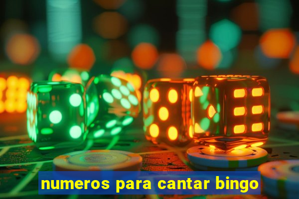 numeros para cantar bingo