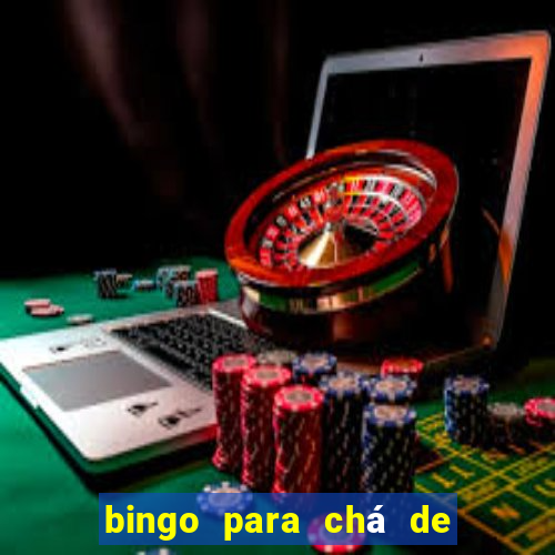 bingo para chá de bebê para imprimir grátis