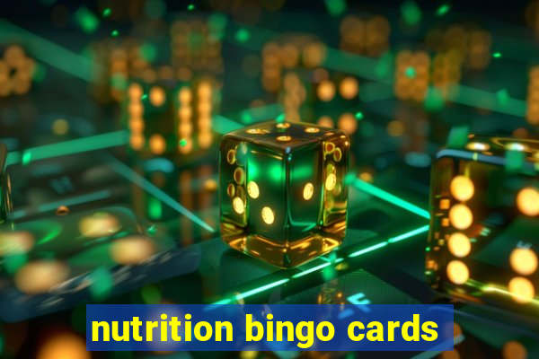 nutrition bingo cards