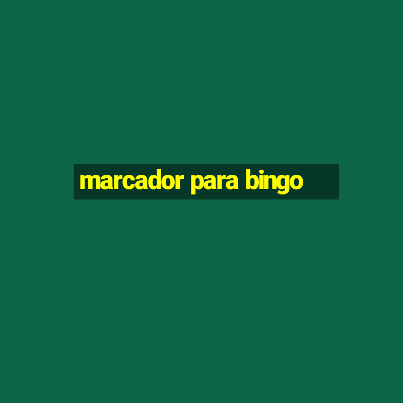 marcador para bingo