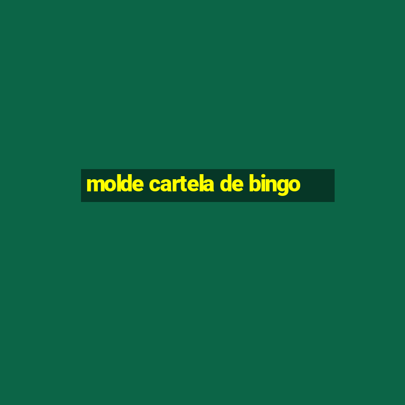 molde cartela de bingo