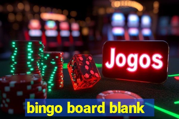 bingo board blank