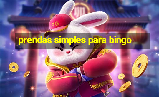 prendas simples para bingo