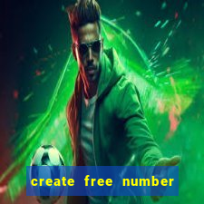 create free number bingo card