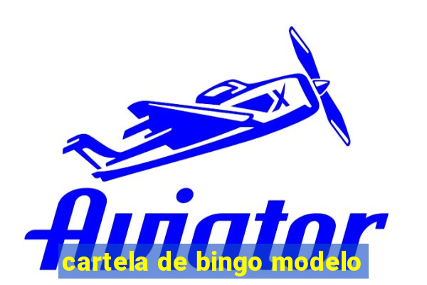 cartela de bingo modelo