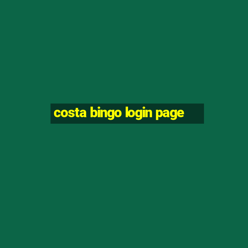 costa bingo login page