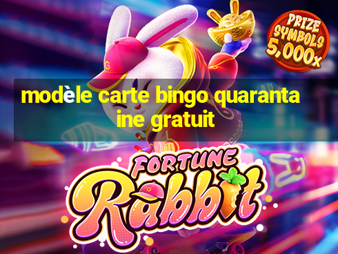 modèle carte bingo quarantaine gratuit