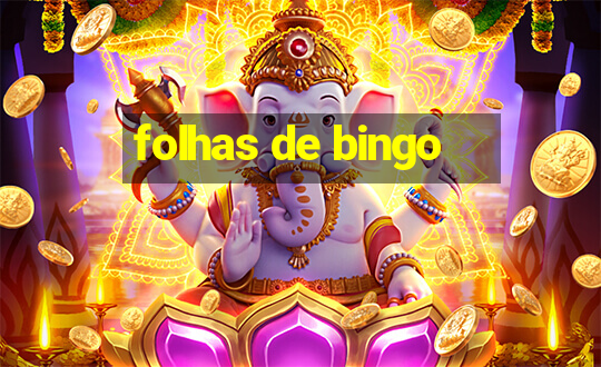 folhas de bingo