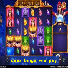 does bingo win pay real money