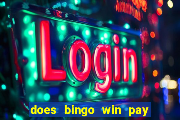 does bingo win pay real money