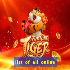 list of all online bingo sites