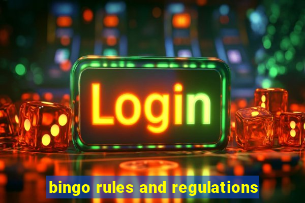 bingo rules and regulations