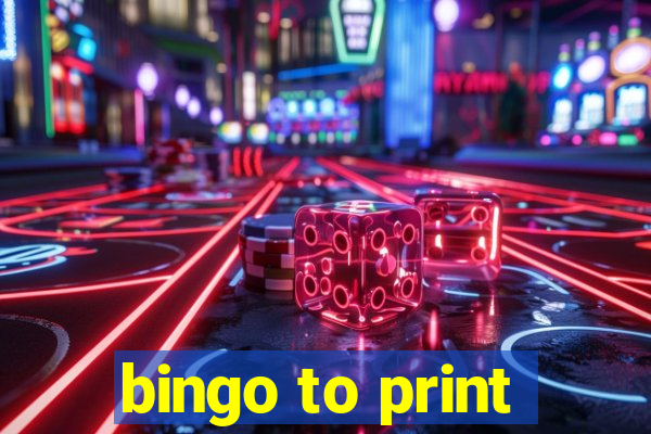 bingo to print