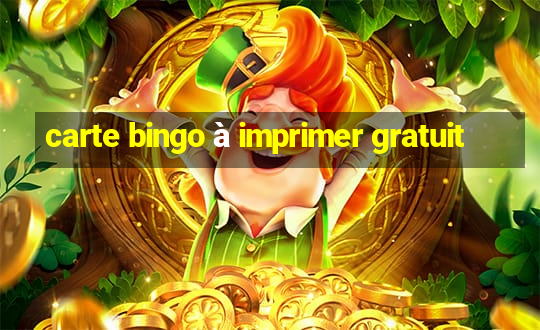 carte bingo à imprimer gratuit