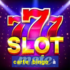 carte bingo à imprimer gratuit