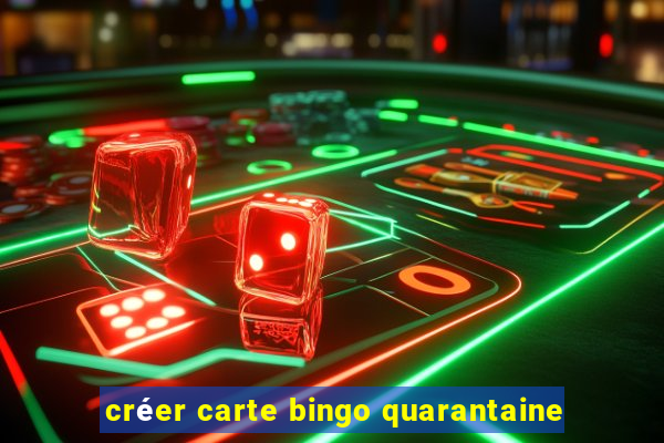 créer carte bingo quarantaine