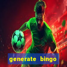 generate bingo cards with pictures