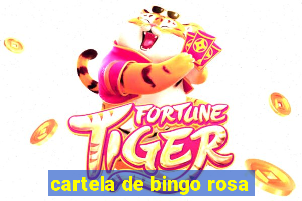 cartela de bingo rosa