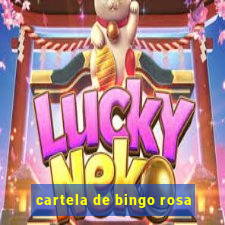 cartela de bingo rosa