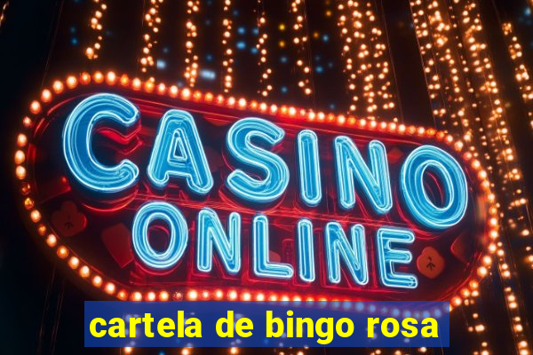 cartela de bingo rosa