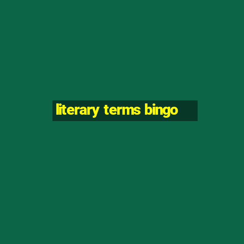 literary terms bingo