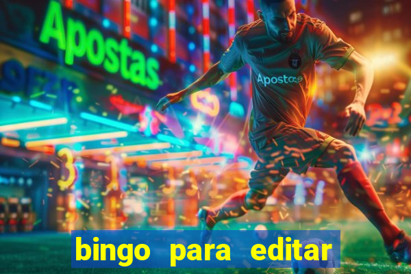 bingo para editar e imprimir