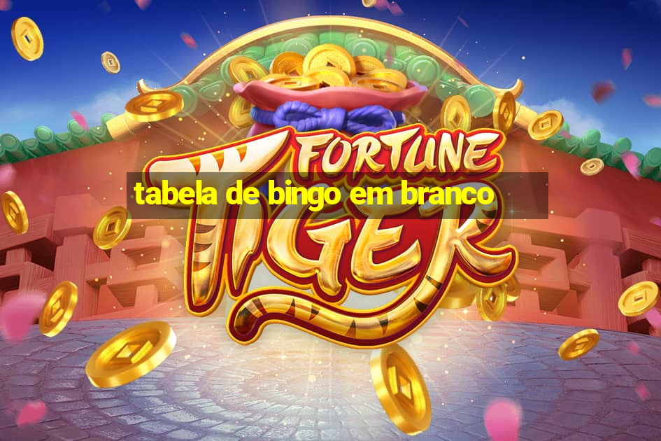 tabela de bingo em branco