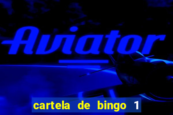 cartela de bingo 1 a 50