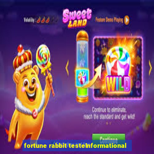 fortune rabbit testeInformational