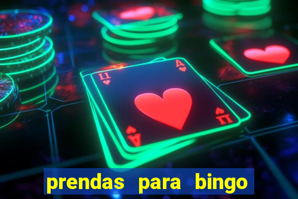 prendas para bingo de natal