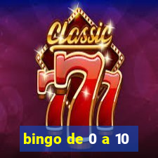 bingo de 0 a 10