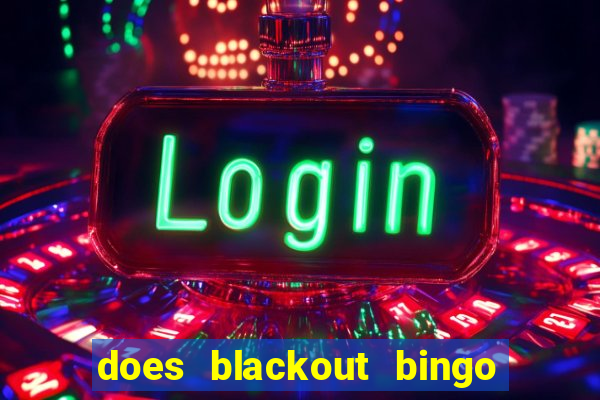 does blackout bingo really pay