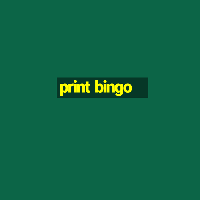 print bingo