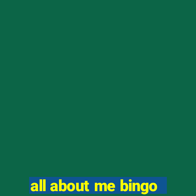 all about me bingo